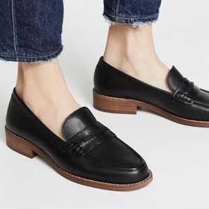 Madewell The Elinor Loafer in Black Leather Size 10